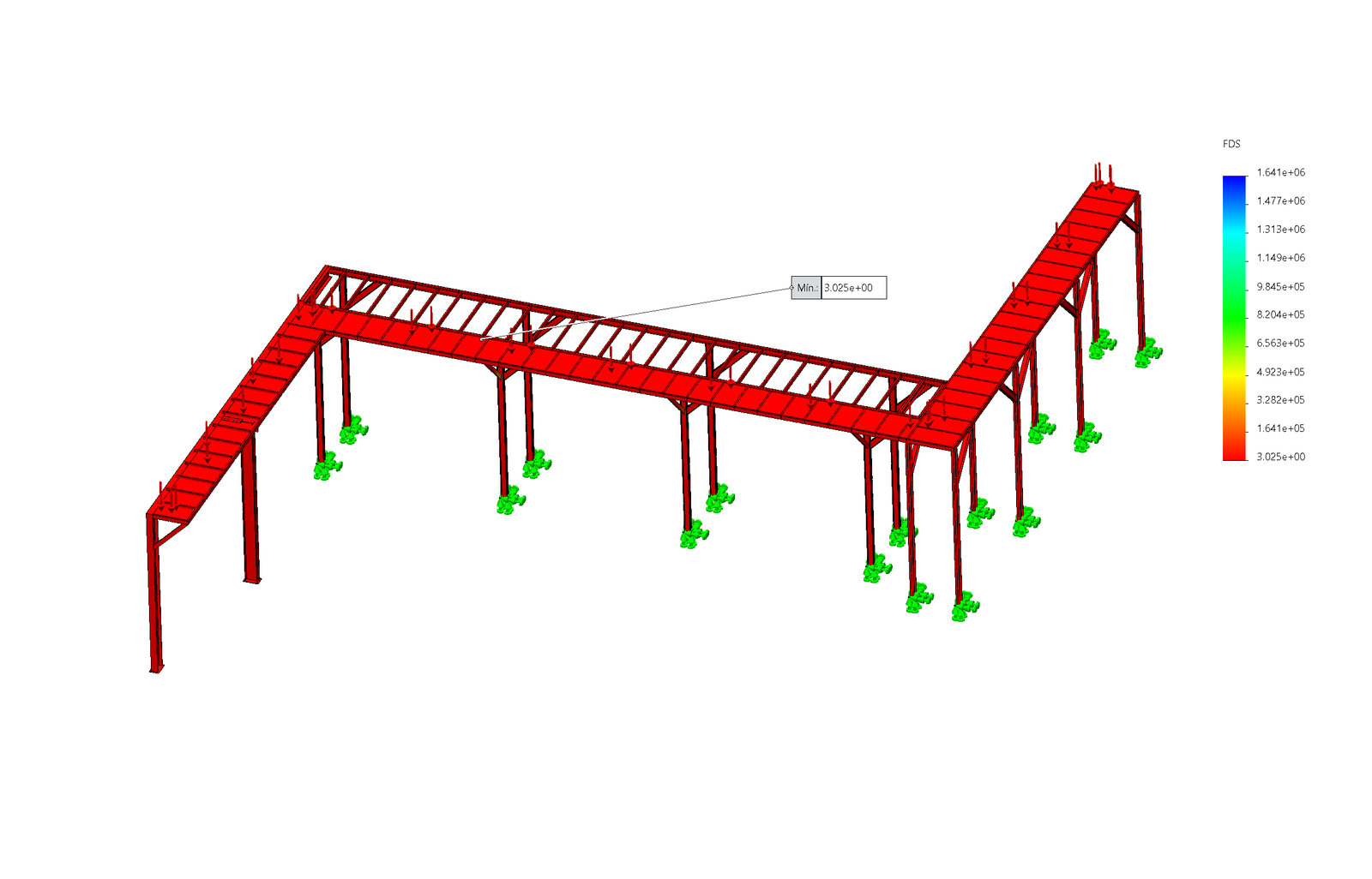 Validación de ingeniería mecánica: factor de seguridad en estructura